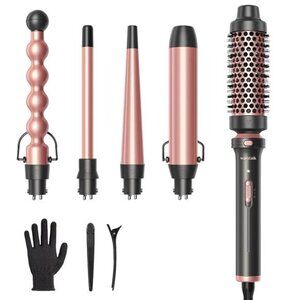 5 in 1 Curling Wand Set, Multi Curl, Curling Wand Set with Curling